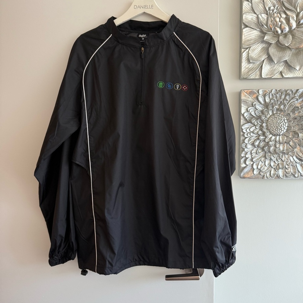 RAWLINGS 1/4-Zip Poly Dobby Jacket